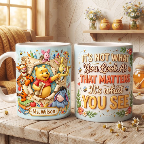 It's Not What You Look At That Matters - Personalized Teacher Coffee Mug Coffee Mug PopCulturePrints