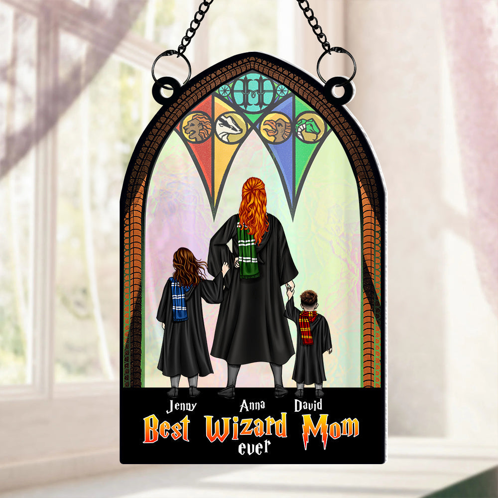 Personalized Best Wizard Mom Ever Suncatcher