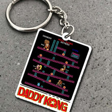 Load image into Gallery viewer, Personalized Retro Gamer Dad Keychain Keychains PopCulturePrints
