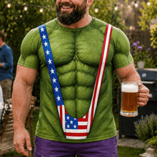Load image into Gallery viewer, “Proudly Patriotic &amp; Hilariously Bold!” - Funny American Pride Shirt - Customizable Gift for Patriots &amp; Friends
