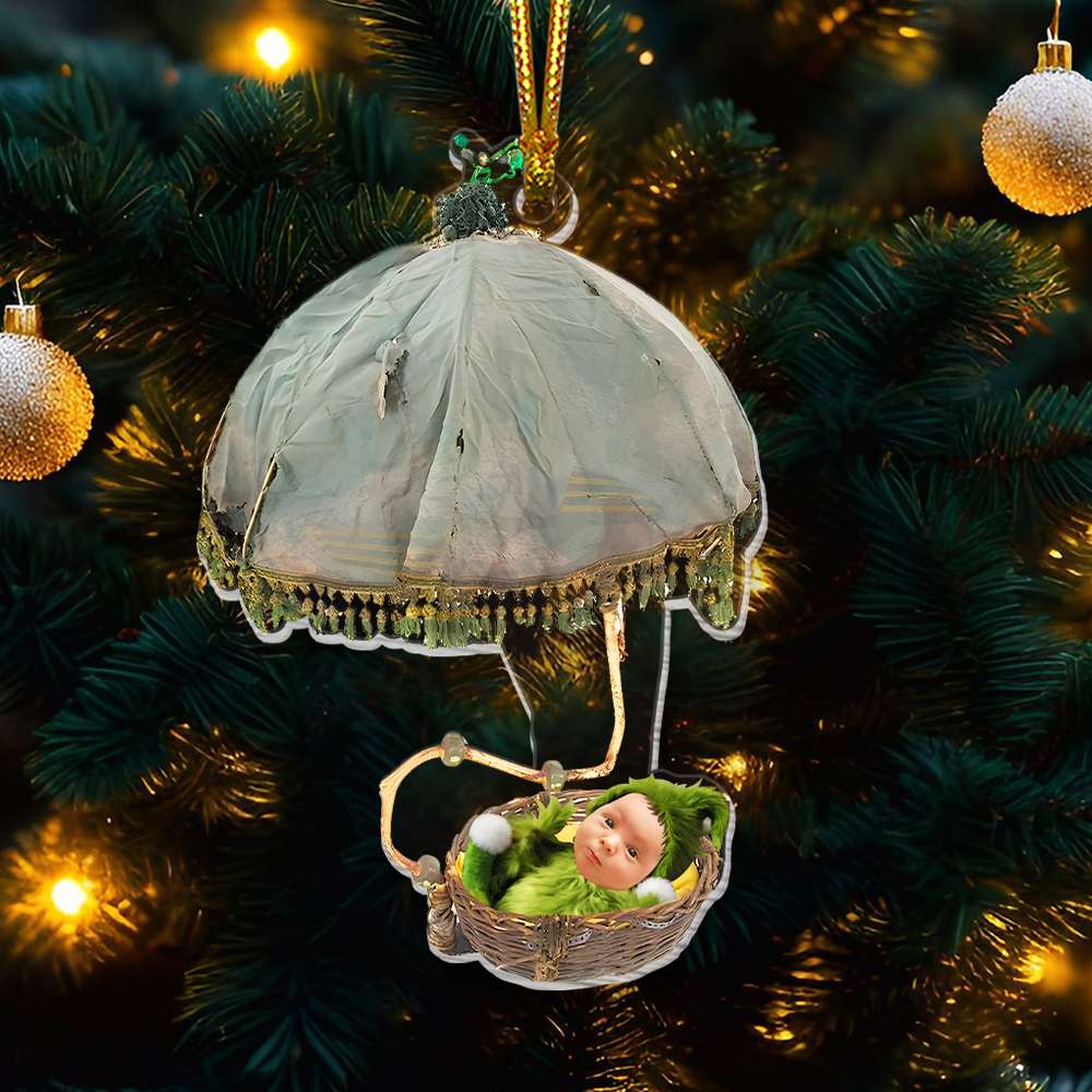 Personalized Baby's First Christmas Photo Ornament Ornament PopCulturePrints