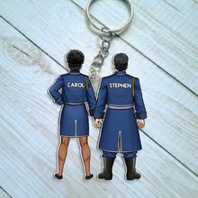 Load image into Gallery viewer, Personalized Couple Keychain - Custom Character Design Keychains PopCulturePrints
