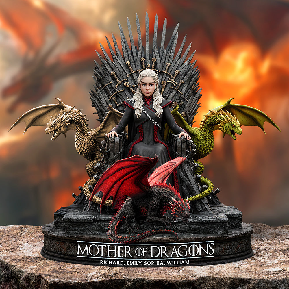 ‘Mother Of Dragons’ - Customized Gifts for Moms, Grandmas, and Fans Shaped Plaques PopCulturePrints
