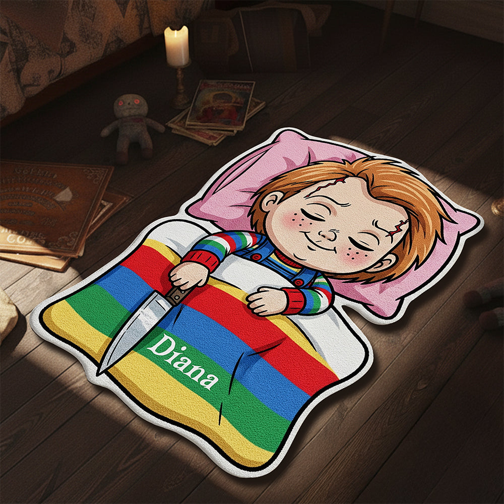 Cute Horror Bedroom Doormat - Personalized Gift for Horror Movie Fanatics Doormat PopCulturePrints