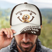 Load image into Gallery viewer, Dogs Make Me Happy - Personalized Classic Cap for Dog Lovers Classic Cap PopCulturePrints
