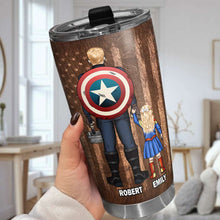 Load image into Gallery viewer, Daddy &amp; Daughter Heart to Heart Personalized Tumbler Tumbler Cup PopCulturePrints
