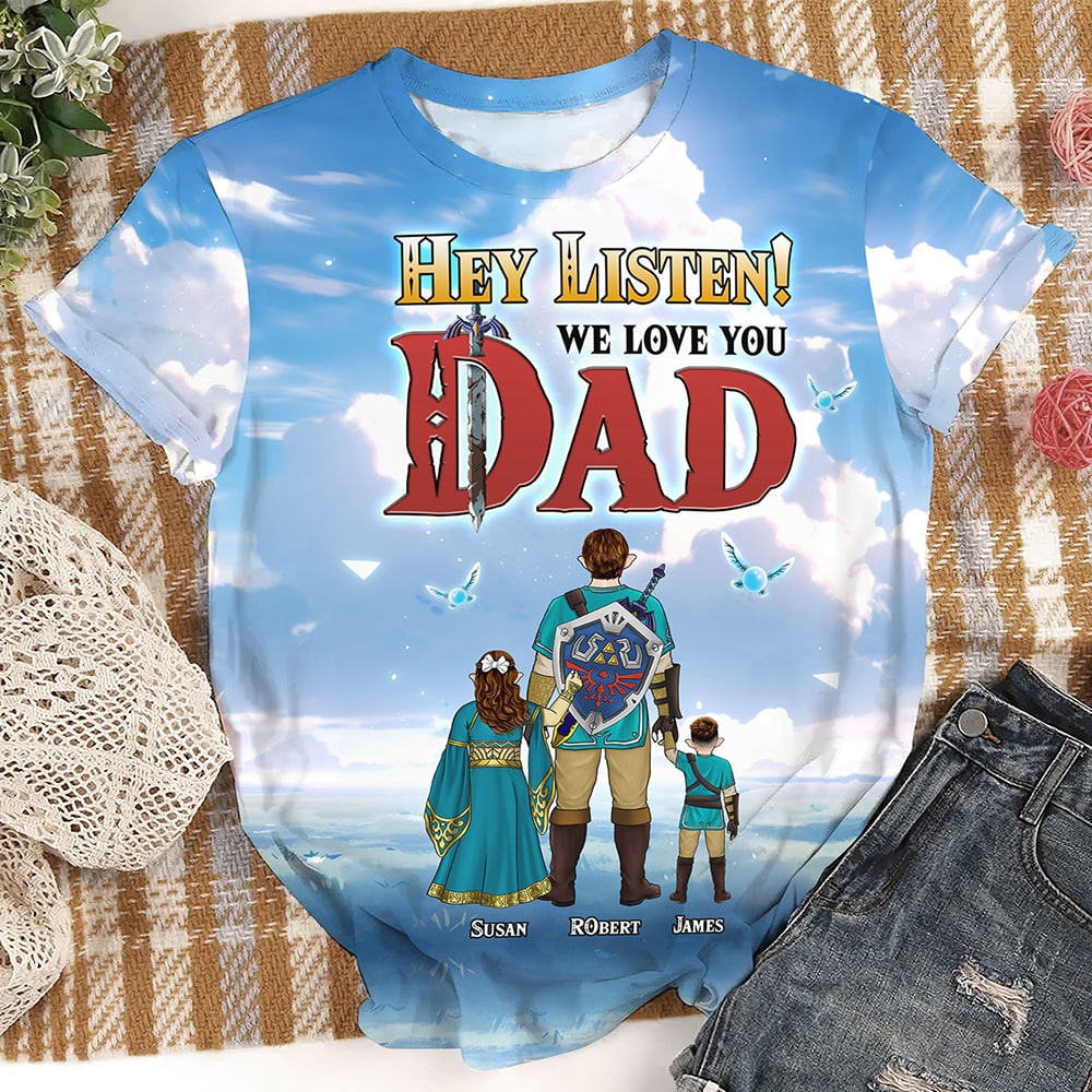 Legendary Dad Personalized 3D Shirt - Father's Day Edition AOP Products PopCulturePrints