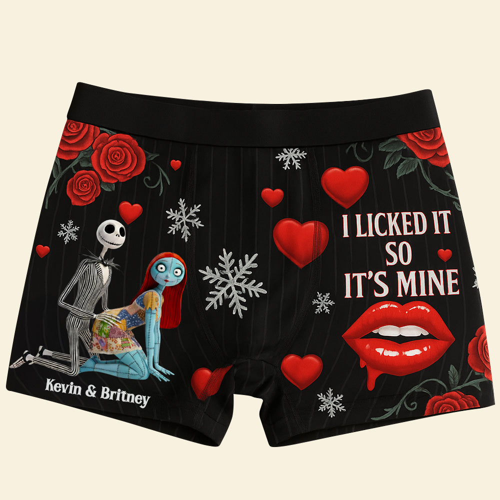 I Licked It So It's Mine - Personalized Men's Boxers for Him Boxer Briefs PopCulturePrints