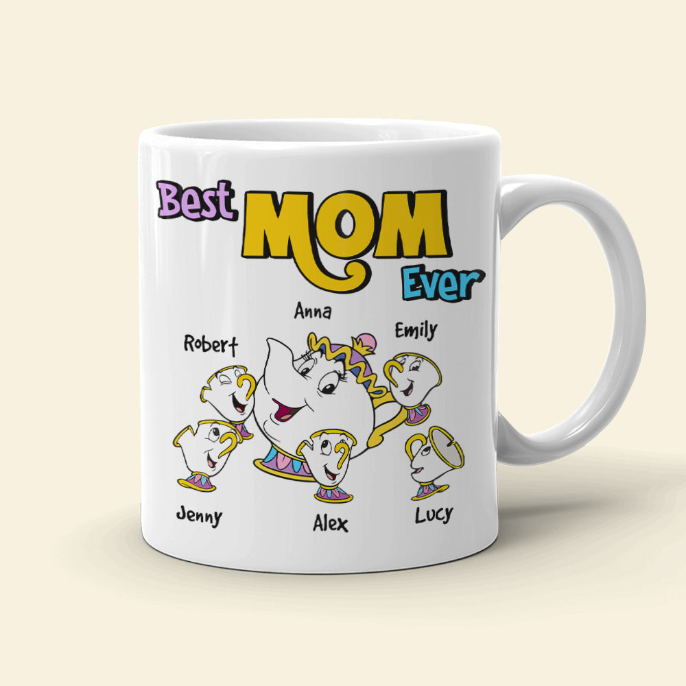 Best Mom Ever Personalized Mug with Family Names Coffee Mug PopCulturePrints