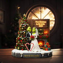 Load image into Gallery viewer, First Christmas Together - Personalized Plaque for Newlyweds Shaped Plaques PopCulturePrints
