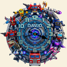 Load image into Gallery viewer, Transform the Time: Futuristic Warrior Acrylic Hanging Wall Clock - Personalized Gifts for Every Occasion Hanging Wall Clock PopCulturePrints
