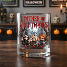 Load image into Gallery viewer, "Embrace Your Dark Side" - Father Of Nightmares Round Glass - Personalized Gift for Dads and Grandpas Glass PopCulturePrints
