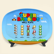 Load image into Gallery viewer, Personalized Super Dad Grill Plate - Custom Family Design Resin Plate PopCulturePrints
