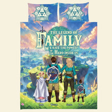 Load image into Gallery viewer, Personalized Family Quilt Bed Set - Fantasy Adventure Theme Blanket PopCulturePrints
