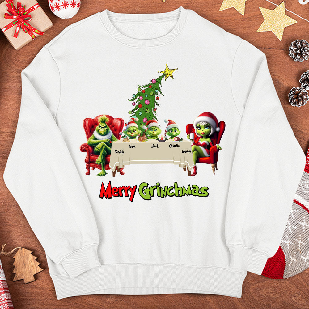 Personalized Merry Grinchmas Family Shirt