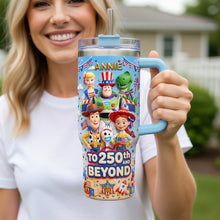Load image into Gallery viewer, Celebrate 250 Years of America! - Personalized USA 250th Anniversary Tumbler With Handle - Perfect Gift for Patriots
