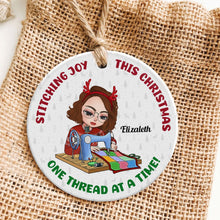 Load image into Gallery viewer, Personalized Alphabet Ornament for Sewing Enthusiasts Ornament PopCulturePrints
