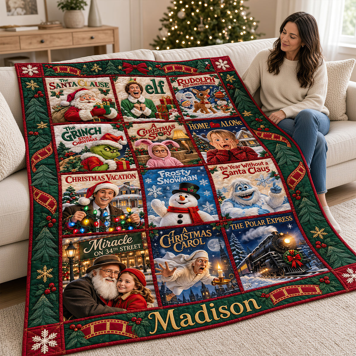 Nostalgia Cinematic Blanket - A Personalized Gift for Movie Lovers
