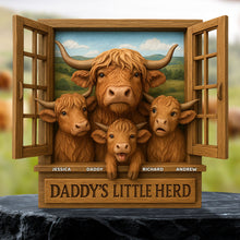 Load image into Gallery viewer, “For the Best Dad Ever!” - Personalized Daddy&#39;s Little Herd Acrylic Plaque - Gift for Fathers, Dads, and Grandpas Shaped Plaques PopCulturePrints
