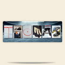 Load image into Gallery viewer, Custom Ice Hockey Name Art Metal Sign Metal Signs PopCulturePrints

