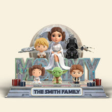 Load image into Gallery viewer, "To the Universe and Beyond – Personalized Cosmic Mom and Kids Acrylic Plaque - Unique Gift for Mom, Grandma &amp; Kids" Shaped Plaques PopCulturePrints

