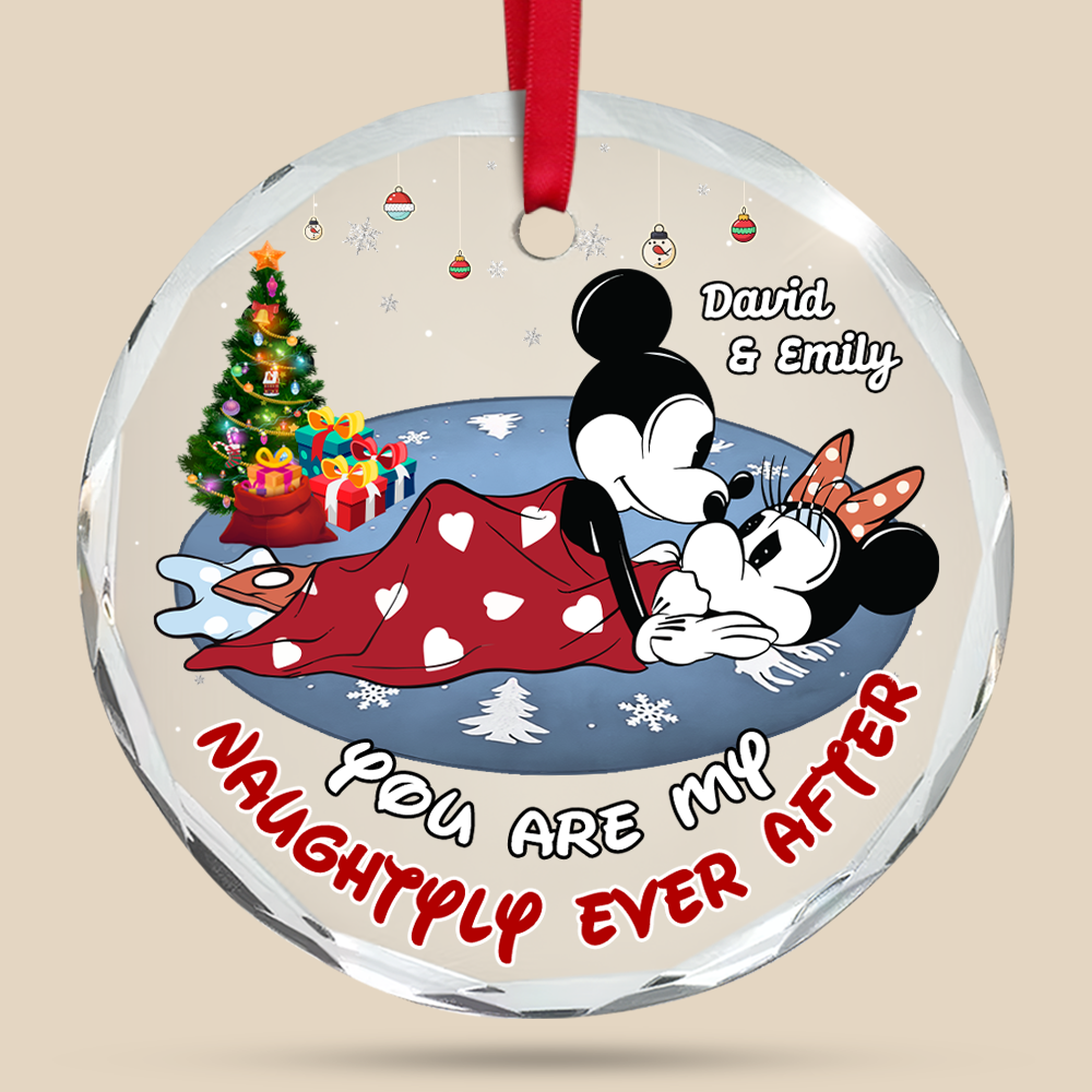 Personalized Couples Christmas Ornament - Naughty Ever After | Valentine's Day Gifts Ornament PopCulturePrints