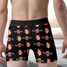 Load image into Gallery viewer, Custom Halloween Pumpkin &amp; Bone Themed Couple's Boxers and Briefs Boxer Briefs PopCulturePrints
