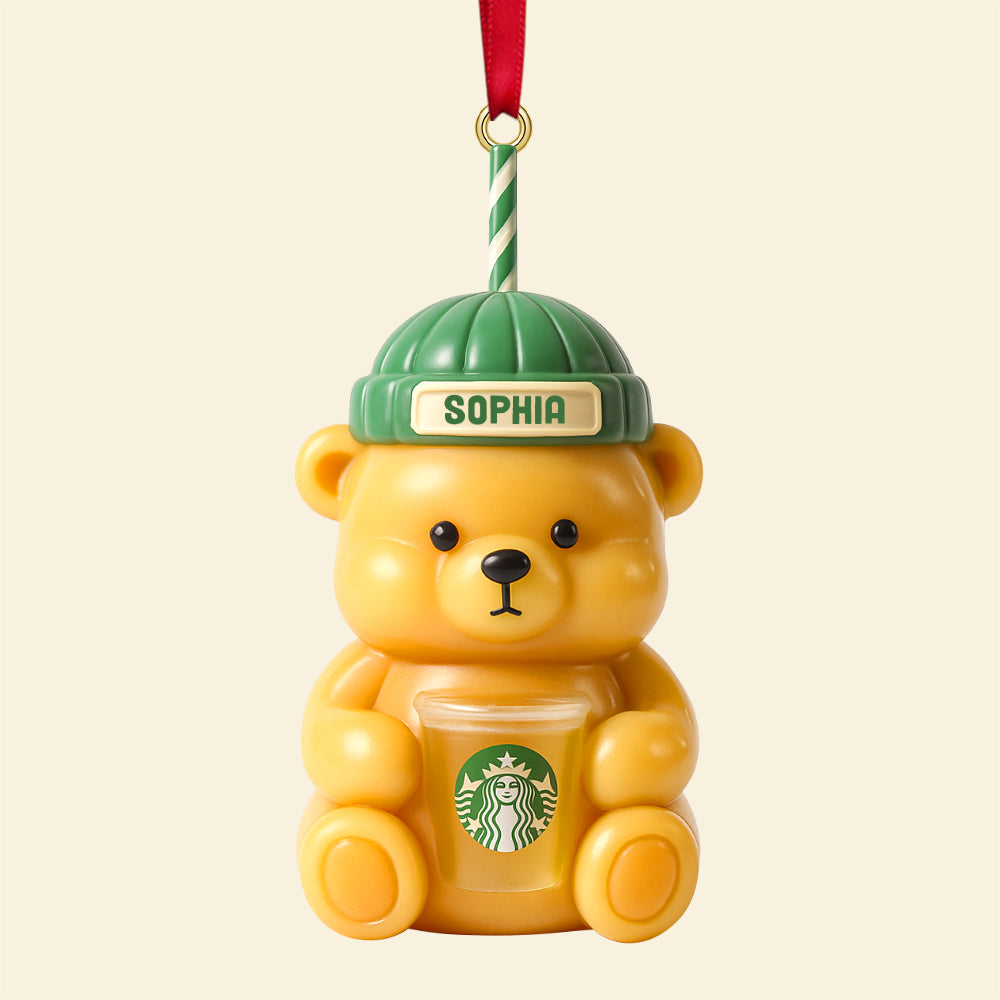 “Sip, Sip, Hooray!” - Personalized Coffee Lovers Christmas Ornament - Perfect Gift for Friends, Family, and Coffee Enthusiasts Ornament PopCulturePrints