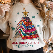 Load image into Gallery viewer, Festive Book Lover Christmas Sweatshirt
