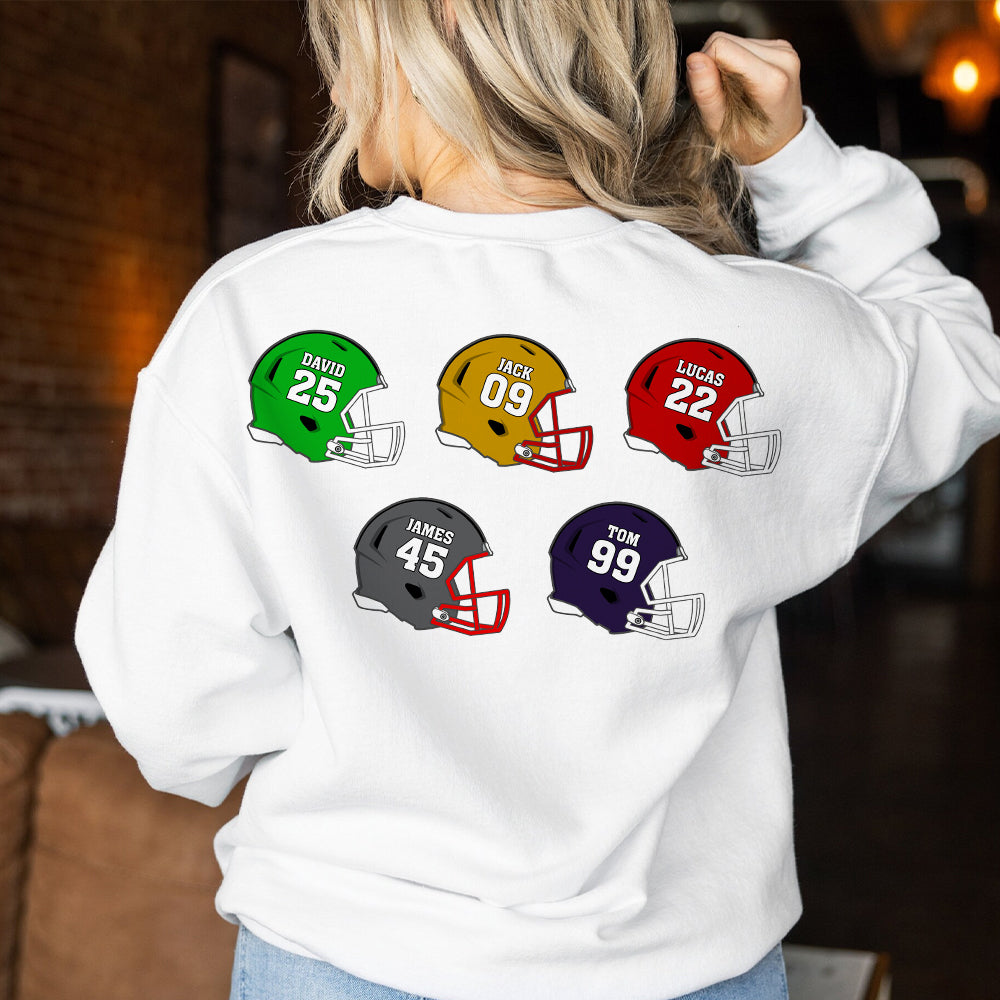 Custom Football Mom Christmas Sweatshirt