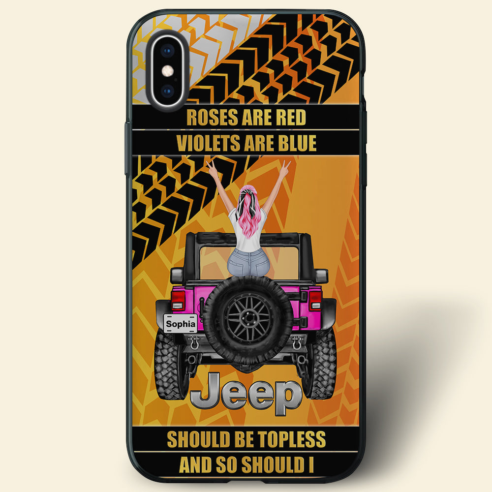 Personalized Jeep Topless Poetry Phone Case