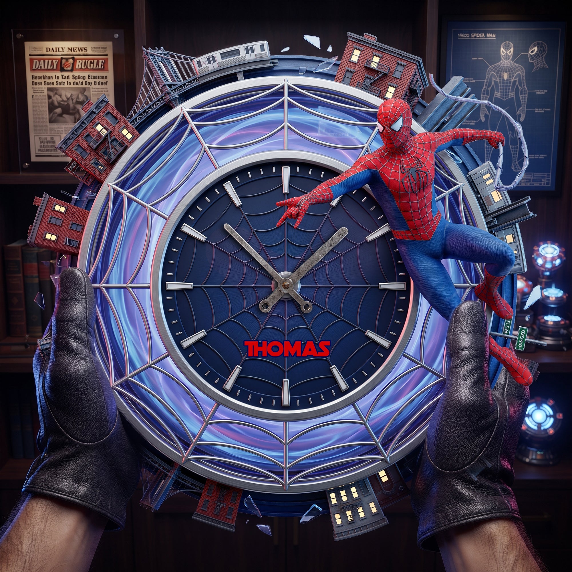 Masked Fighter Acrylic Wall Clock - Personalized Gifts 05nalu180726 Hanging Wall Clock PopCulturePrints
