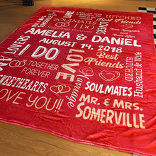 Load image into Gallery viewer, Personalized Soulmate Blanket for Couples - Custom Couple Gift Blanket PopCulturePrints
