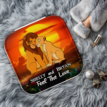 Load image into Gallery viewer, Personalized Lion Couple Jewelry Box - Feel The Love Jewelry Box PopCulturePrints
