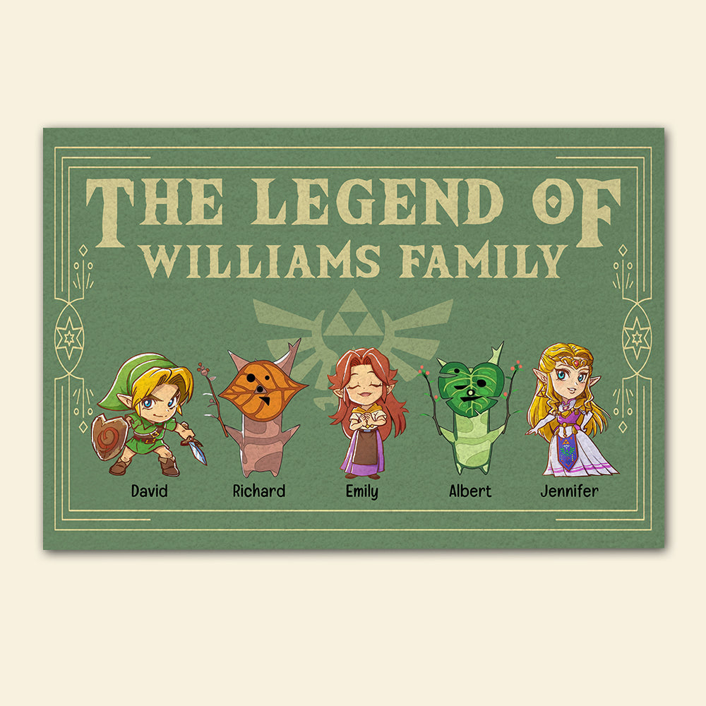 Legend Family Personalized Doormat - Game Lovers Gift Doormat PopCulturePrints