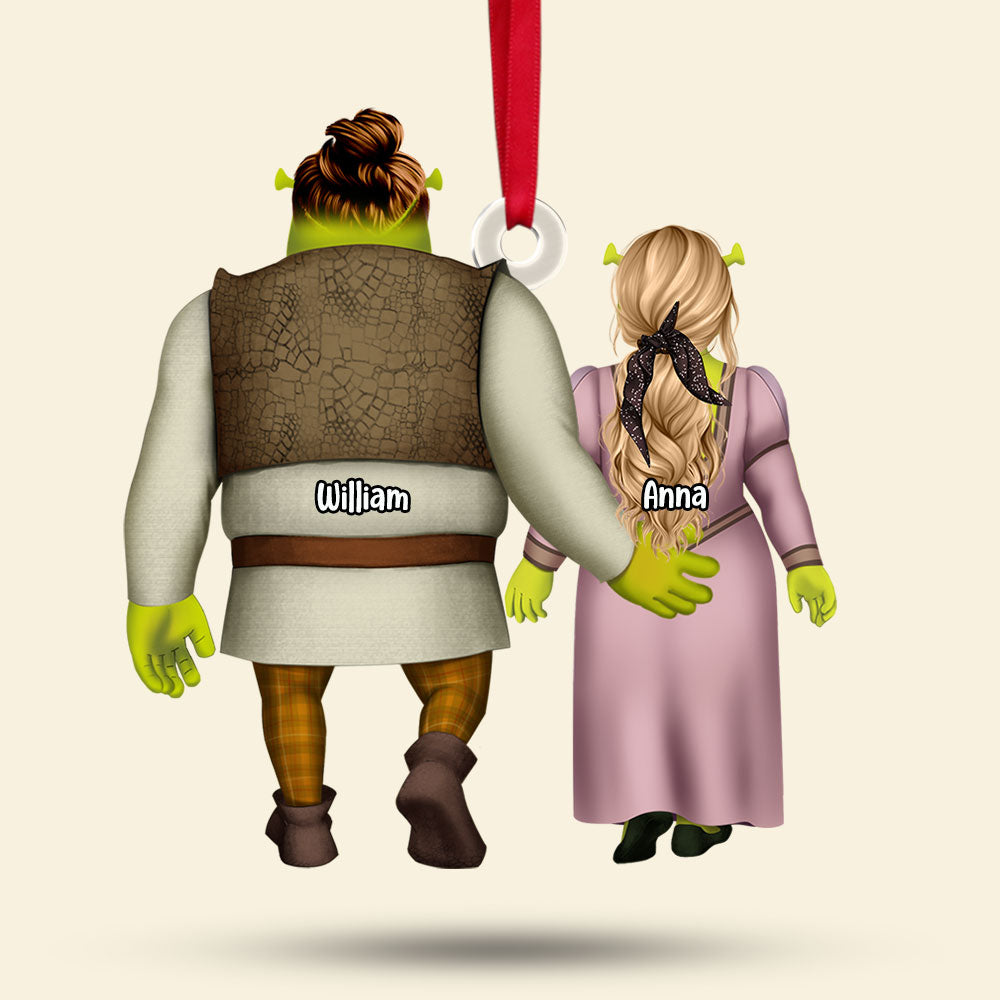 Personalized Ogre Couple Christmas Ornament