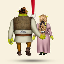 Load image into Gallery viewer, Personalized Ogre Couple Christmas Ornament
