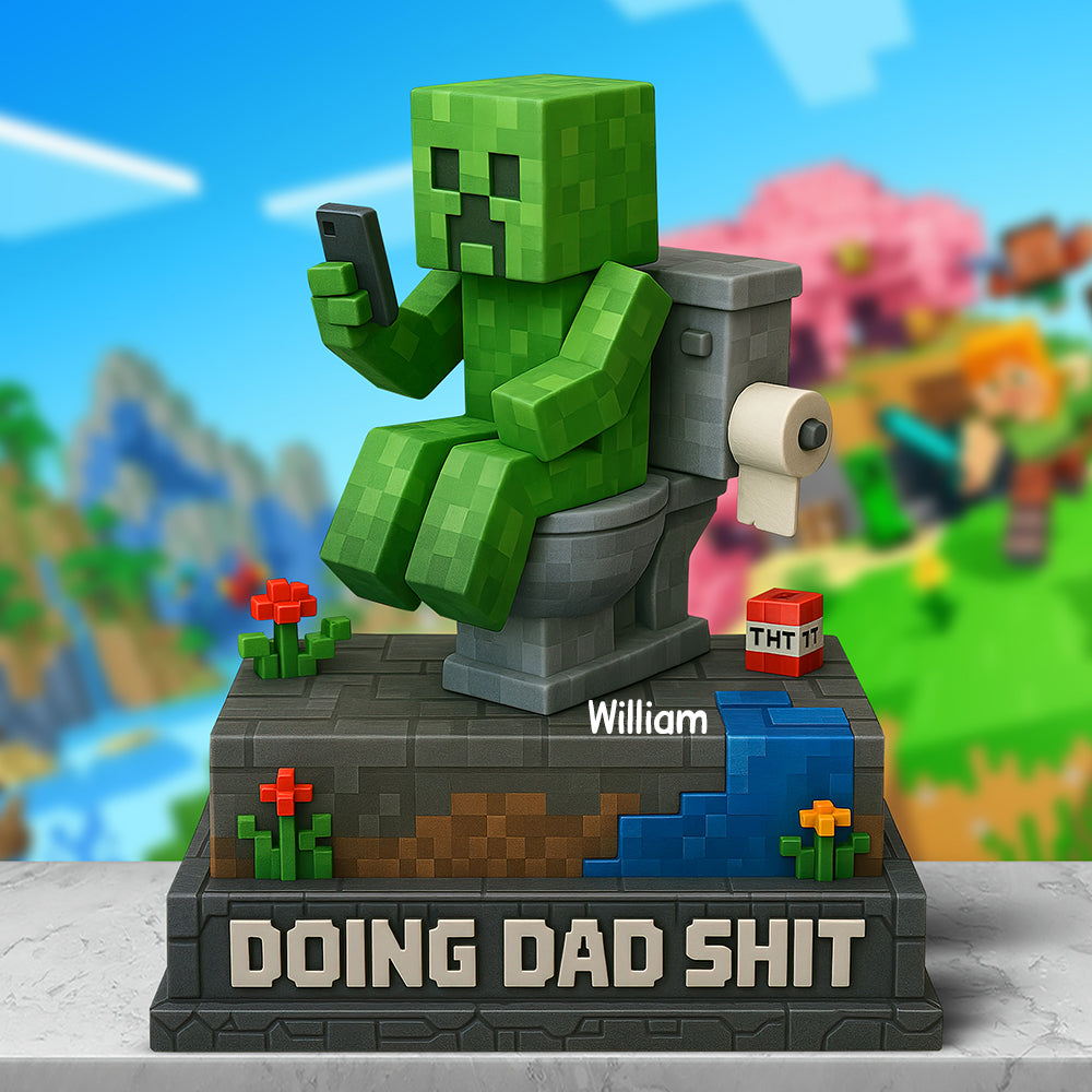 "Doing Dad Sh** - The Perfect Personalized Gift for Dads and Grandpas!" Shaped Plaques PopCulturePrints