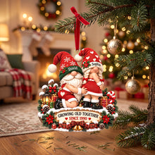 Load image into Gallery viewer, Growing Old Together - Personalized Cheeky Old Couple Ornament for Christmas
