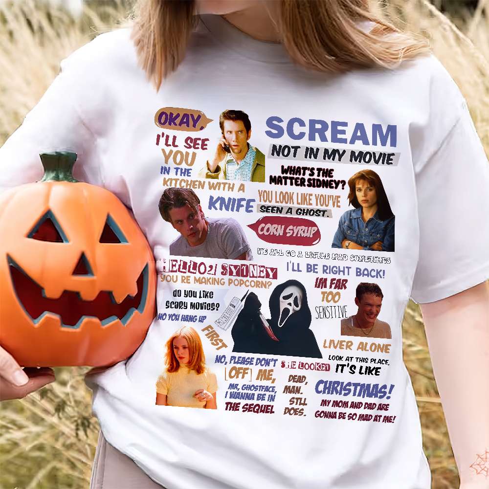 Scream Movie Quotes Halloween Funny Shirt