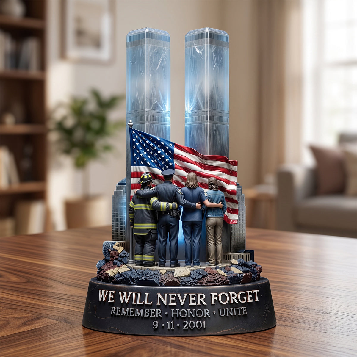 We Will Never Forget Acrylic Plaque - Personalized Gift for Remembrance