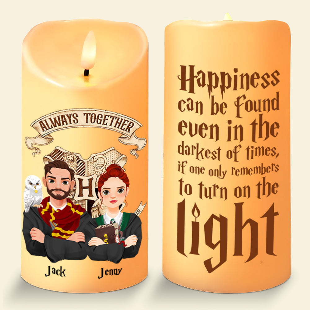 Personalized Wizard Couple LED Candle - Magical Gift