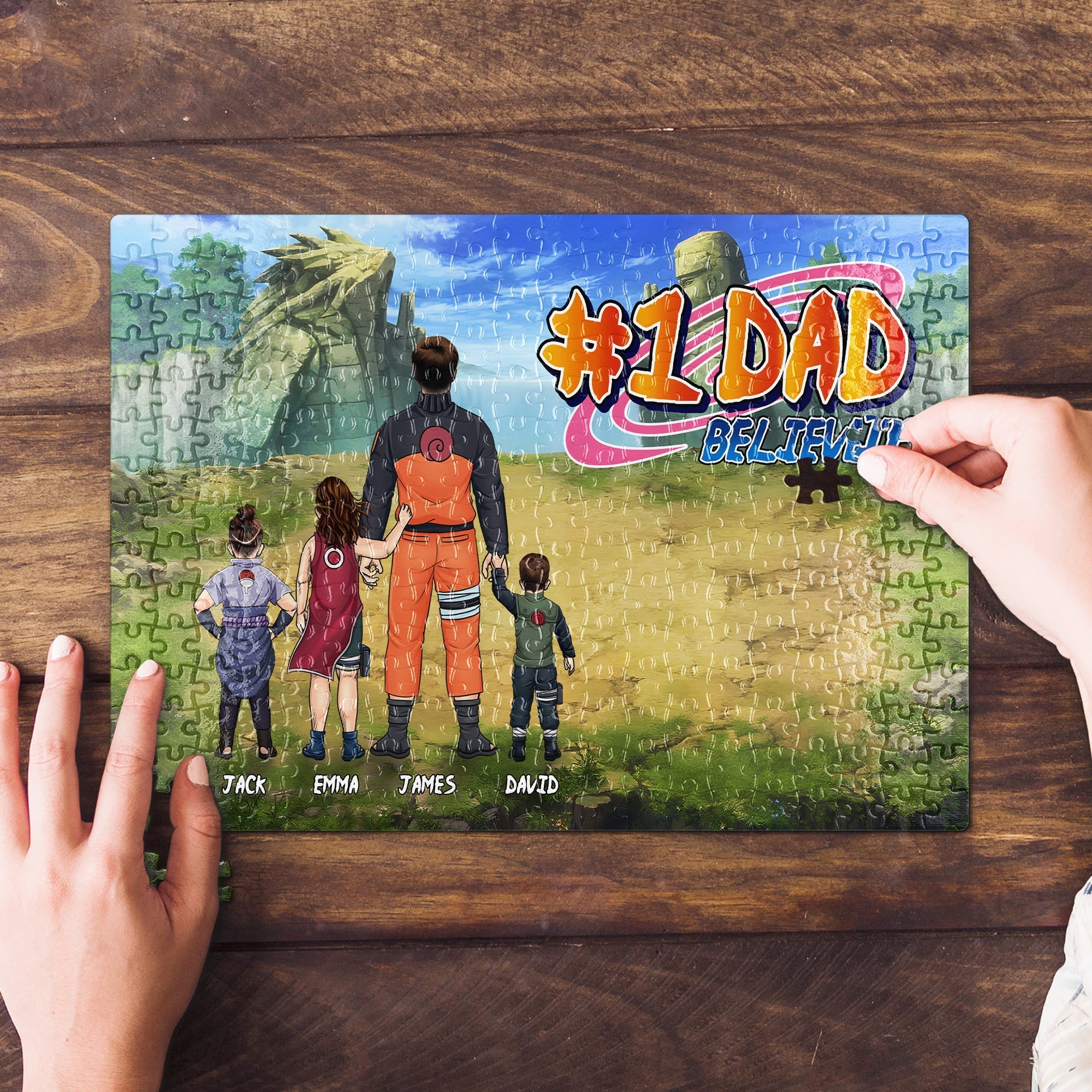 #1 Dad Believe It! Personalized Jigsaw Puzzle - Perfect Custom Gift for Dad