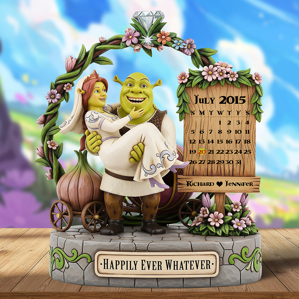 Happily Ever Acrylic Plaque - Personalized Gift for Couples Shaped Plaques PopCulturePrints