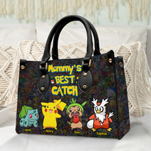 Load image into Gallery viewer, Customizable Mommy&#39;s Best Catch Handbag - Personalized Video Game Inspired Gift Leather Bag PopCulturePrints

