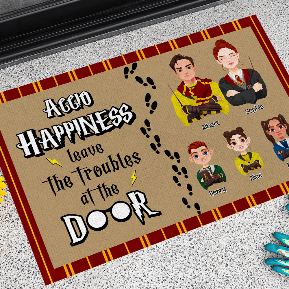 Custom Wizard Family Doormat - Personalized Gifts for Magical Families