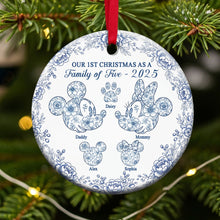 Load image into Gallery viewer, Cute Four Toile Family Ornament - Personalized Family Gift for Every Occasion Ornament PopCulturePrints
