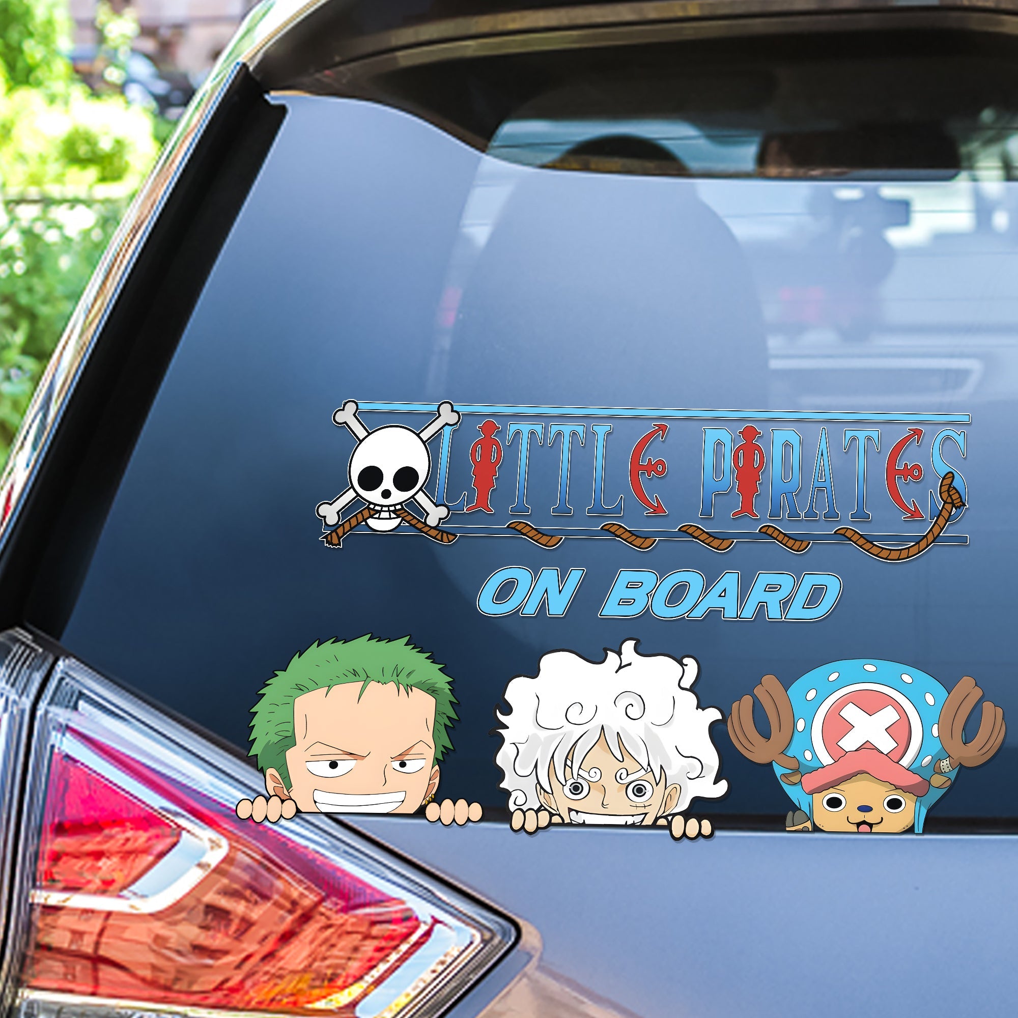Little Pirates On Board Personalized Car Decal Decal Sticker PopCulturePrints