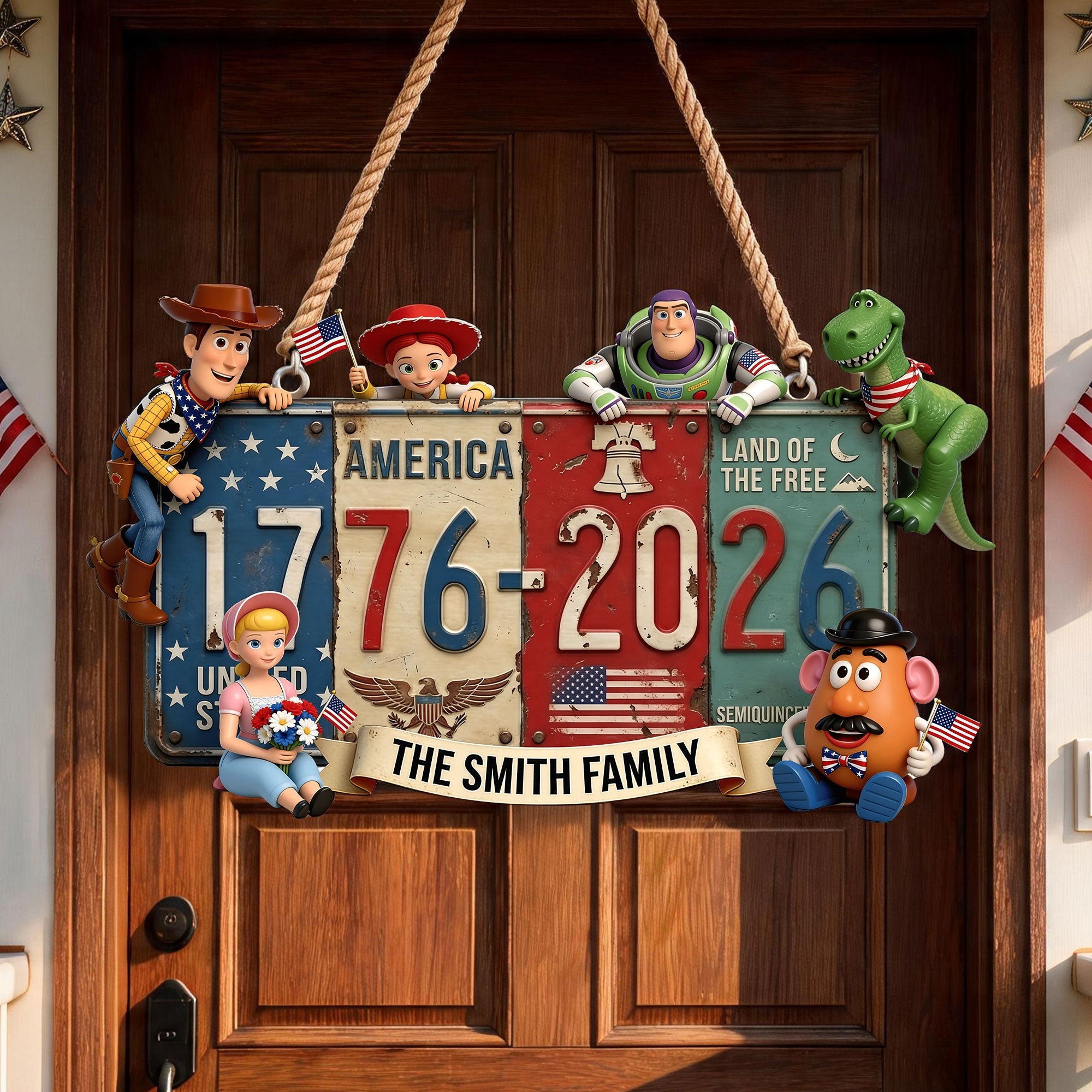 Celebrate Freedom with Patriotic Friends Acrylic Sign - Personalized Gift for Friends & Family Acrylic Sign PopCulturePrints