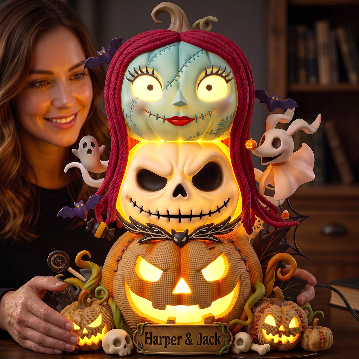 Illuminate Your Halloween with Our Spooky Pumpkin Acrylic Light Box - Personalized Gifts for All!
